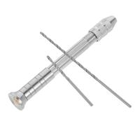 IDEANATEGRATE Manual Hand Drill Candle Hole Puncher Metal Sturdy Versatile with Long and Short Drill Bits for DIY Candle Making Crafts