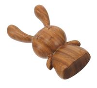 IDEANATEGRATE Manual Wooden Small Massaging Tool for Face and Neck, Smooth and Mellow Acupuncture Point Massager Protecting Fingers from Injury, Retro Cartoon Shape for Personal Skincare