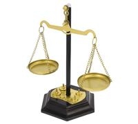 IDEANATEGRATE Metal Balance Scale Ornament Vintage Justice Scales Table Centerpiece Home Decoration for Office and Living Room Metal Base