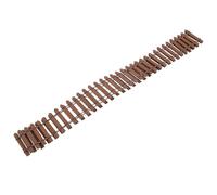 IDEANATEGRATE Miniature Wooden Fence Decor for Handmade Handcrafts and Mini Scene Layout Realistic Effect Brown Mini Fence and Plant Pot Sturdy and Not Easy to Deform