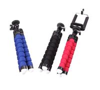 IDEANATEGRATE Mobile Phone Tripod Flexible Sponge Octopus with Removable Link Attachment 3pcs Lightweight Phone Holder for Selfie Travel and Outdoor Use