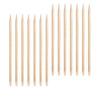 IDEANATEGRATE Nail Sticks Disposable 100pcs with Pointed and Flat Ends Wood for Nail Cleaning and Cuticle Pushing Multi-functional for Home Pedicure Use