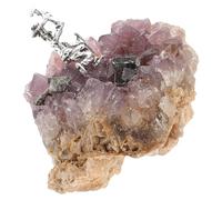 IDEANATEGRATE Natural Amethyst Cluster Miner Figure Ornament for Home Decoration and Jewelry Display, Healing Crystal Collectible with Assorted Color and Unique Design Assorted Assorted style