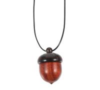 IDEANATEGRATE Openable Vintage Acorn Pendant Necklace with Blackwood Charm for Women and Men Long Chain for Stylish Everyday Wear and Practical Keepsake Storage