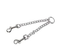 IDEANATEGRATE Pet Pulling Chain Fit and Fashion Style Stainless Iron Strap Double Head for with Puppy Pet Dog for Graduation Party and Back to School Party