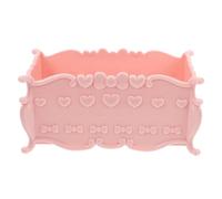IDEANATEGRATE Pink Plastic Hamster Sand Bath Container for Pet Cage Use | Open Shape, Non-slip Base, Easy Sand Changes, Suitable for Chinchilla Bathroom Setup