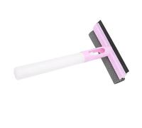 IDEANATEGRATE Pink Window Squeegee Cleaning Tool with Sprayer and Double Side Foam Plastic Scraper Minimizing Hand Fatigue for Car Window and Bathroom Glass Mirror Cleaning