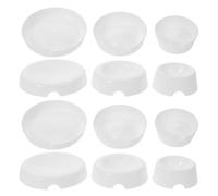 IDEANATEGRATE Plastic Fondant Flower Mould Tray 12Pcs with Curved Airflow Design and Button Molds for Fondant and Chocolate Cake Decorating Accessories
