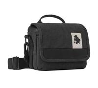 IDEANATEGRATE Portable Black Canvas Camera Bag for Dslr and Mirrorless Cameras with Multi-functional Design, Shockproof Protection, Lightweight Shoulder Strap, for Photographers on The Go