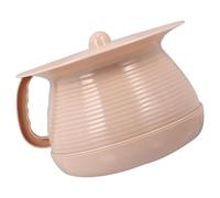 IDEANATEGRATE Portable Plastic Spittoon with Lid Thickened Pink Bedpan Urine Pot for Adults and Night Use Handheld Urinal Container for Elderly and Home Care
