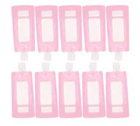 IDEANATEGRATE Portable Squeeze Bags 90ml Travel Containers for Toiletries and Cosmetics, Leakproof Pp Storage Bags Easy to Open and Fill, for Daily Life and Travel Use, Pink