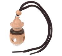 IDEANATEGRATE Refillable Car Perfume Bottle Hanging Pendant with Glass and Wood Material, Decorative Fragrance Diffuser for Driving Use