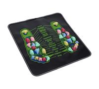 IDEANATEGRATE Reflexology Foot Massager Mat with Stones for Acupressure Care, PVC Material, Soft and Sturdy Design, Promotes Full Body Relaxation, for Office and Travel Use by Health-Conscious