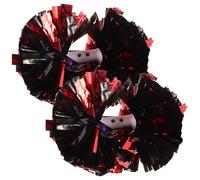 IDEANATEGRATE Reusable Cheerleader Pom Poms and Adding to Performances 2pcs for Sports Events with Material and Assorted Colours, for Cheer Choreography