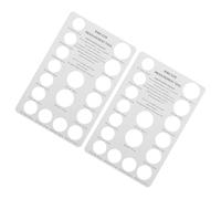 IDEANATEGRATE Ring Sizer Measuring Gauge 2 Pcs Finger Size Tool Diameter 50-72Mm for Jewelry Making and Standard Ring Measurement for European Sizes