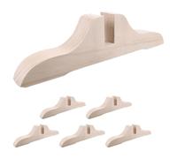 IDEANATEGRATE Room Divider Stand Feet with Versatile Compatibility and Enhanced Stability Beige 6pcs Wooden Screen Base for Folding Screens and Room Partitions for Entryway Stands and Hotel