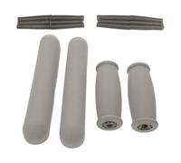 IDEANATEGRATE Rubber Crutches Armpit Pads with Hand Grips for Crutch and Walker Easy Installation 6pcs Set for Outdoor Activities and Daily Use