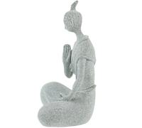 IDEANATEGRATE Sandstone Buddha Figurine Desktop Decoration Zen Sculpture Safe Material Unique Simple Design for Study Room or Buddhist Temple Offering