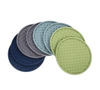 IDEANATEGRATE Silicone Drink Coasters Set Modern and Stylish Coffee for Tabletop Protection 8pcs with Absorbent Surface and Stable Design, for Cups and Water Glasses on Countertop or Gathering
