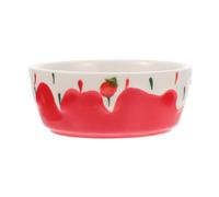 IDEANATEGRATE Small Animal Food Bowl Chic Look with User-friendly Design and Sturdy Stable Base Ceramic and Simple Structure for Rabbit and Hamster for Feeding Small Pets