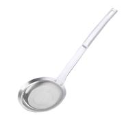IDEANATEGRATE Stainless Steel Oil Strainer Spoon Practical Silver Kitchen Utensil with Fine Mesh Filter, Wear Resistant Kitchen Skimmer for Straining French Fries and Noodles