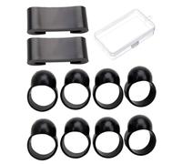IDEANATEGRATE Steel Tongue Drum Mallet Bracket Set Black Storage Box 10pcs with Finger Pick Accessories, Silicone and Plastic Material with Excellent Finished for Drum Instrument Beginners