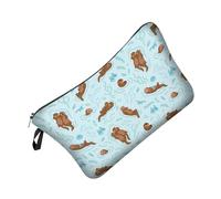 IDEANATEGRATE Travel Makeup Bag Cosmetics Pouch Digital Print Animal Pattern for Toiletry Storage for Packing Essentials on The Go