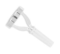 IDEANATEGRATE Tuba Mouthpiece Lip Practice Trainer, Brass with Silver Plating, Silver, Good Air Tightness, Delicate, Instrument Tuba Accessory for Practice