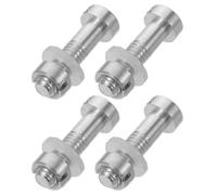 IDEANATEGRATE Turntable with Precision Fit and Vibration Mounting Screws Cartridge Headshell 4pcs M2.5x11.5 Silver Alloy and Plastic Miniature Screws for Vinyl Record Player Cartridges