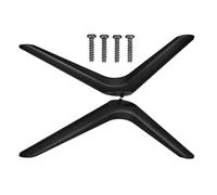 IDEANATEGRATE Universal Tv Stand Legs Replacement Sleek Modern Design with Double Hole Plastic Feet 1 Pair Spacesaving and Compatible with Flat Screen Tvs for Tabletop for Home and Conference