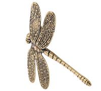 IDEANATEGRATE Vintage Brass Dragonfly Cabinet Knobs with Unique Design, Small Drawer Pulls and Handles for Cabinets and Drawers, Door Knockers for Front Door in Home Decor