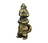 IDEANATEGRATE Vintage Brass Weasel Pendant Decorative DIY Craft Charm Unique Retro Style Small Brass Hanging Ornament for Arts and Crafts Projects