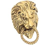 IDEANATEGRATE Vintage Lion Brooch Pin Golden Colour for Men, Alloy Material Stylish Animal Lapel Pin Suitable for Party and Formal Suit Accessories