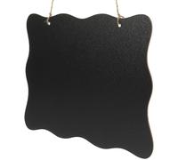 IDEANATEGRATE Wall Hanging Chalkboard Sign Door Message Board 23.6x15.7x0.4inch Easy to Hang Environmental Protection Black Density Board for Home and Office