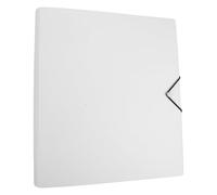 IDEANATEGRATE White Loose Leaf Notebook Shell 4-Ring Binder Cover for A4 Size, Refillable Pp Material Folder with Efficient Organization, Stylish and Modern Design for Home, School Or Office Use