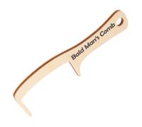 IDEANATEGRATE Wooden Bald Comb for Men Sl nd Simple Design, Funny Bald Grooming Tool for Combing Hair and Mustaches, for Comedy Acts and Pranks, Unique Gift for Birthday Parties