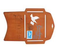 IDEANATEGRATE Wooden Envelope Making Stencil Template Hollow Out DIY Crafting Tool for Card Crafting and Paper Art, Vintage Style Envelope Punch Board Compatible for Home and Workshop Use