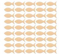 IDEANATEGRATE Wooden Fish Shape Cutouts Premium Wood Material with Smooth Edges 200pcs Easy to Colour Or Paint, to Cultivate Hands-on Ability for Painting Crafts