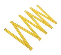 IDEANATEGRATE Wooden Folding Ruler 2m Double-sided Metric Measuring Stick, Birch, Yellow, Folds into 10 Sections, Portable Compact Ruler for Workshops and Classroom Activities, Carpenters