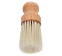 IDEANATEGRATE Wooden round Hair Brush for Barbers Large Bristle Brush Neck Duster for Haircut and Hairdressing