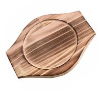 IDEANATEGRATE Wooden Stone Bowl Mat Heat Proof Pad Simple Design Wooden Material Easy to Use Protect Table from Damage Kitchen Table Hotels
