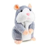 IDEAPRO Talking Hamster Toy Age 3+, Repeats What You Say Plush Animal Toy, Electronic Hamster Mouse for Boy and Girl Gift
