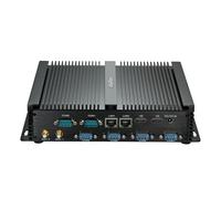 IDEARACE Fanless Mini Desktop Computer PC, i5 4th Gen. up to 2.6GHz CPU, 8GB RAM 256GB SSD, 6xCOM RS232, 2xNICs 2xHD, WiFi, Full Metal Case