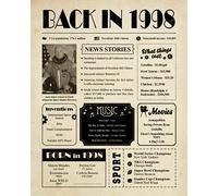 Ideas 27th Birthday Gifts for Women and Men - 27th Birthday Card for Her and Him - 27 Birthday Decorations - 1998 Birthday Gifts for Man and Woman - 27 Birthday Party Favors - 8x10" Unframed