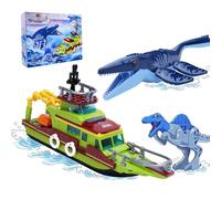 Ideas 3 in 1 Sea Dinosaur Mosasaurus Building Blocks Kit, Compatible with Lego Dinosaur World, Moc Mosasaurus Spinosaurus Adventure Ship STEM Toys, Gift for Kids Adults Boys Age 8-12 327PCS