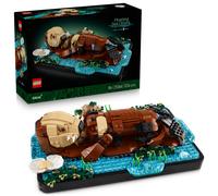 LEGO Ideas Floating Sea Otters - Building Set for Adults - 3D Display Model w/Otter & Pup Animal Figures - DIY Shelf or Room Decor - Arts & Crafts Gift Idea - 21366
