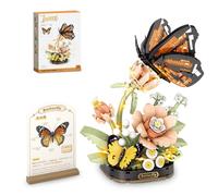 Ideas Flowers & Insect Collection Mini Animals Building Set for Home Decor, Not Compatible with Botanical Flower, 575 PCS Bonsai Tree Plants Building Toy for Adults, Gift for Kids 14+ (Butterfly)