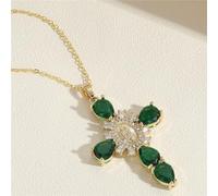 Ideas For Women For Female Minority Fashion Versatile Zircon Chain Lollipop Necklace (Green, One Size)
