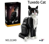 Ideas Tuxedo Cat Building Blocks Set MOC Assembly Bricks Gift For Animal-Lovers