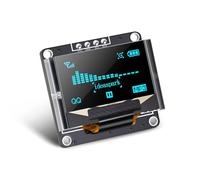 ideaspark 0.96 inch OLED Display Module with Protective Case,128x64 High-Resolution Screen Board,Pre-Soldered 4-Pin Headers,Compatible with SSD1306 Driver,Compatible with Arduino Raspberry Pi (Blue)